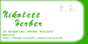 nikolett herber business card